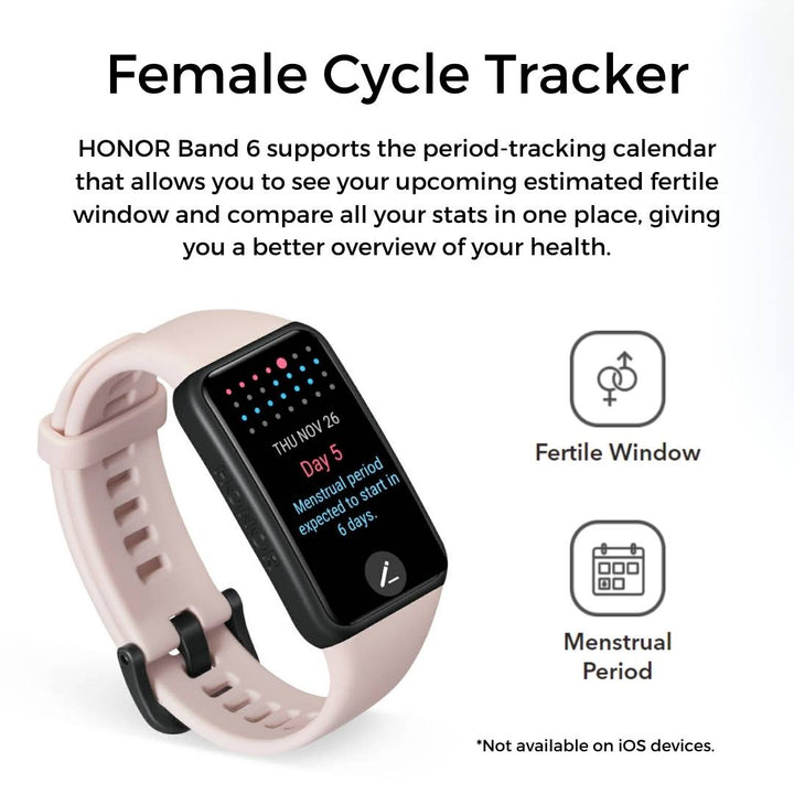 honor band 6 female cycle tracking